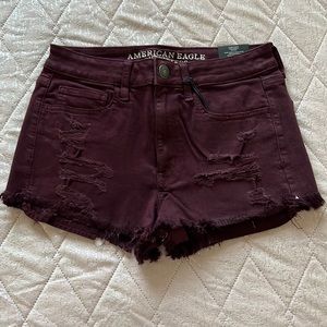 ARO burgundy hi rise shortie